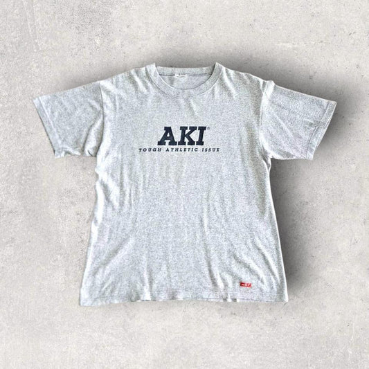 AKI Vintage Grey T-shirt L חולצת וינטאג אפורה AKI במידה לארג׳