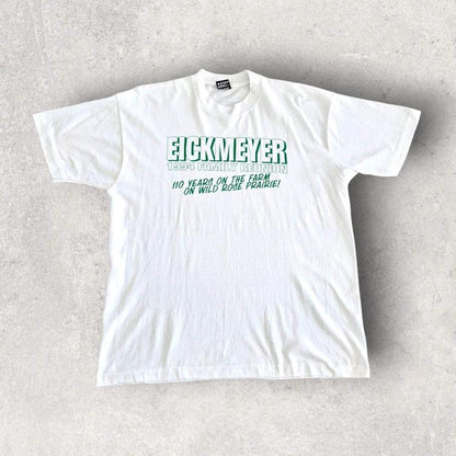 Vintage Single Stitch White T-shirt XL חולצת סינגל סטיץ וינטאג לבנה במידה XL