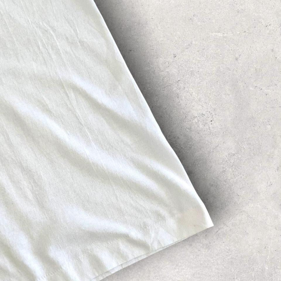Vintage Single Stitch White T-shirt XL חולצת סינגל סטיץ וינטאג לבנה במידה XL