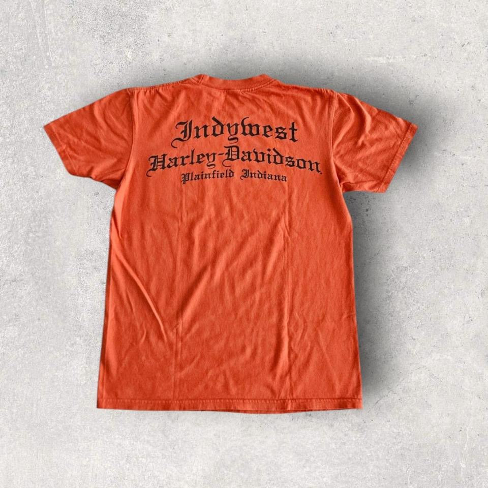 Harley Davidson Orange Pocket Tee חולצת הרלי דיוידסון כתומה מידה M