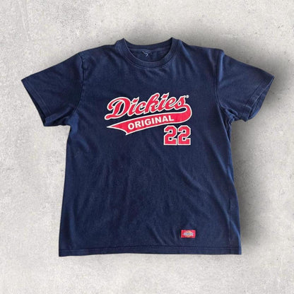 Dickies 22 Logo Navy T-shirt חולצת דיקיס וינטג׳ כחולה מידה M