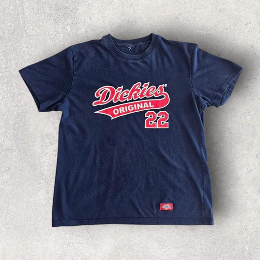 Dickies 22 Logo Navy T-shirt חולצת דיקיס וינטג׳ כחולה מידה M