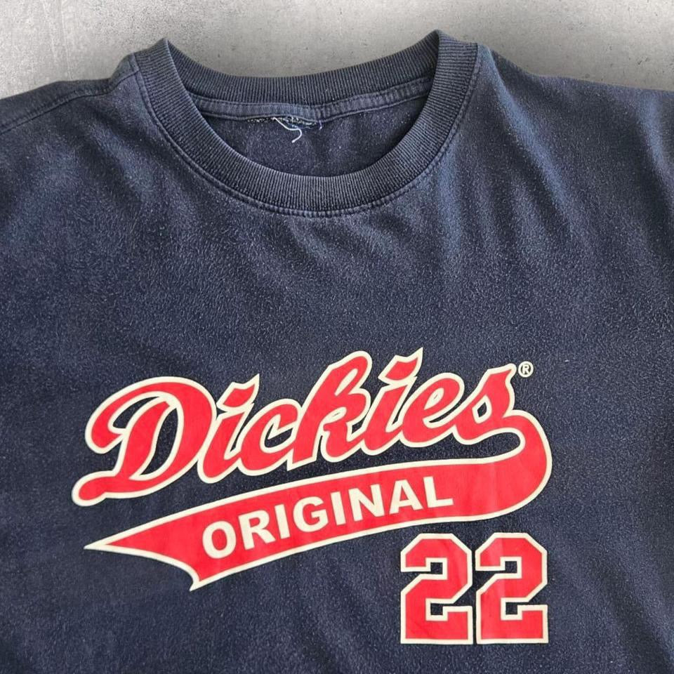 Dickies 22 Logo Navy T-shirt חולצת דיקיס וינטג׳ כחולה מידה M