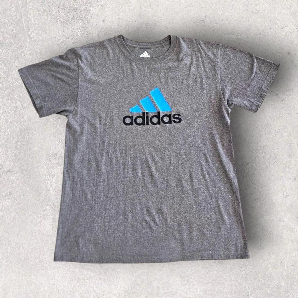 Adidas Grey Logo T-shirt חולצת אדידס אפורה וינטג׳ מידה XL