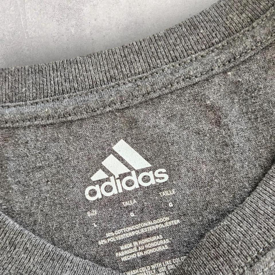 Adidas Grey Logo T-shirt חולצת אדידס אפורה וינטג׳ מידה XL