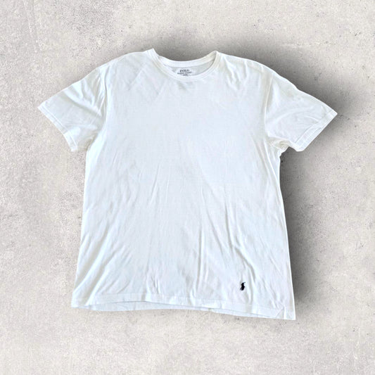 Polo Ralph Lauren White Tshirt L - חולצת ראלף לורן לבנה