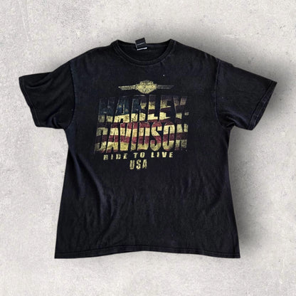 Harley Davidson Graphic Tee - XXL, חולצת הארלי דיווידסון גרפית