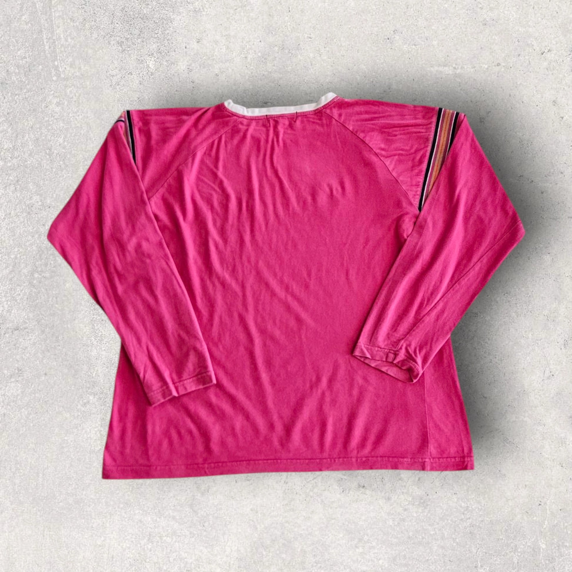 Vintage Kappa Pink Long Sleeve Tee - M, חולצת שרוול ארוך ורודה קאפה