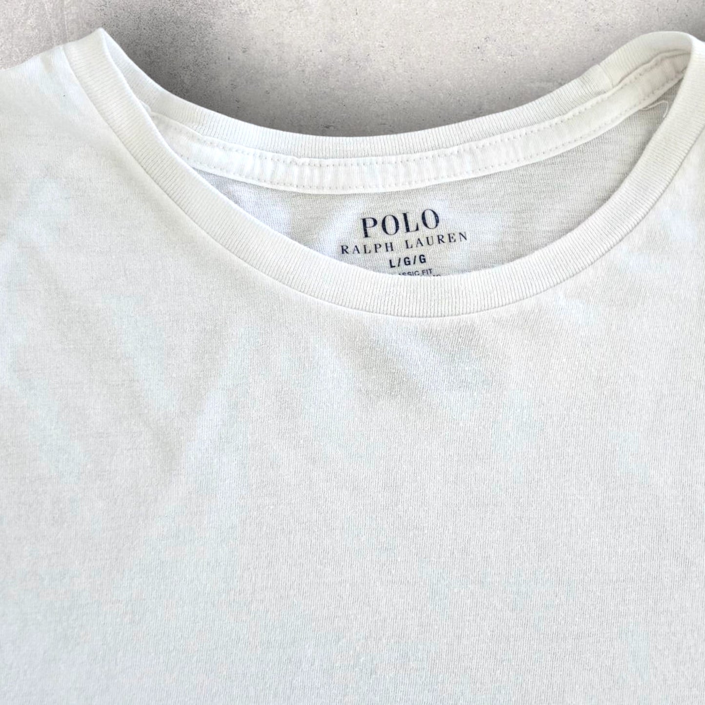 Polo Ralph Lauren White Tshirt L - חולצת ראלף לורן לבנה