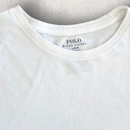 Polo Ralph Lauren White Tshirt L - חולצת ראלף לורן לבנה