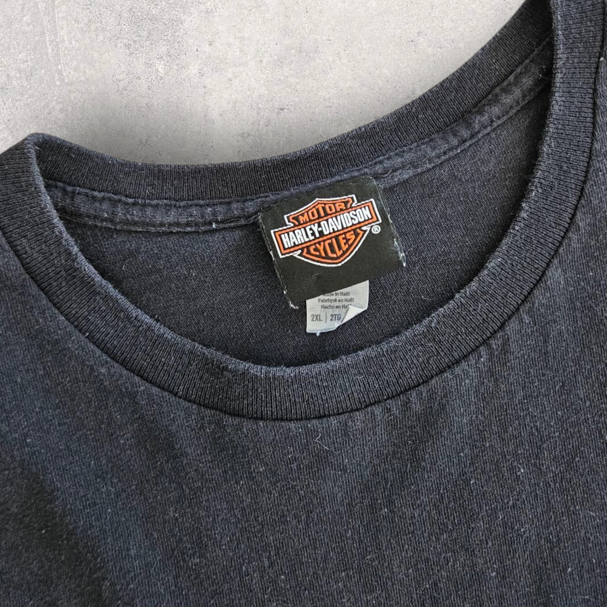 Harley Davidson Black Graphic Tee - XL, חולצת טי שחורה הארלי דיווידסון