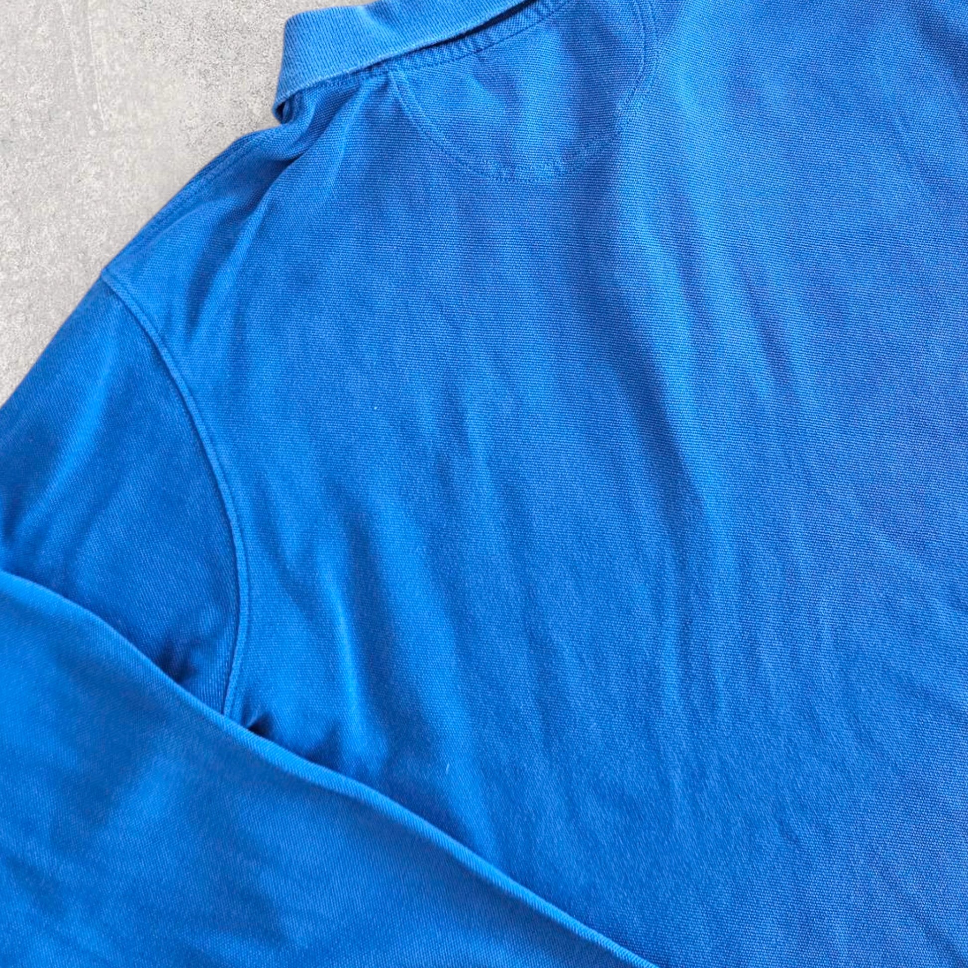 Sergio tachinni Blue Long Sleeve Polo - S חולצת פולו כחולה עם שרוולים ארוכים של סרג’יו טאצ’יני, מידה S