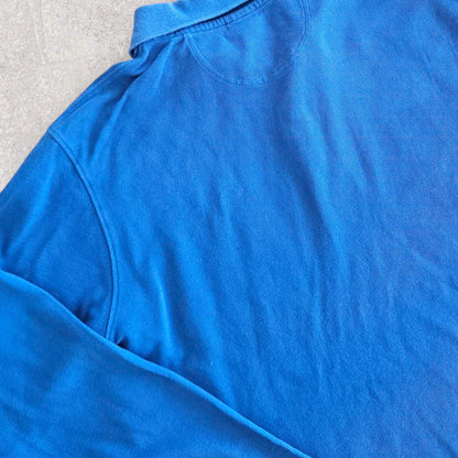Sergio tachinni Blue Long Sleeve Polo - S חולצת פולו כחולה עם שרוולים ארוכים של סרג’יו טאצ’יני, מידה S