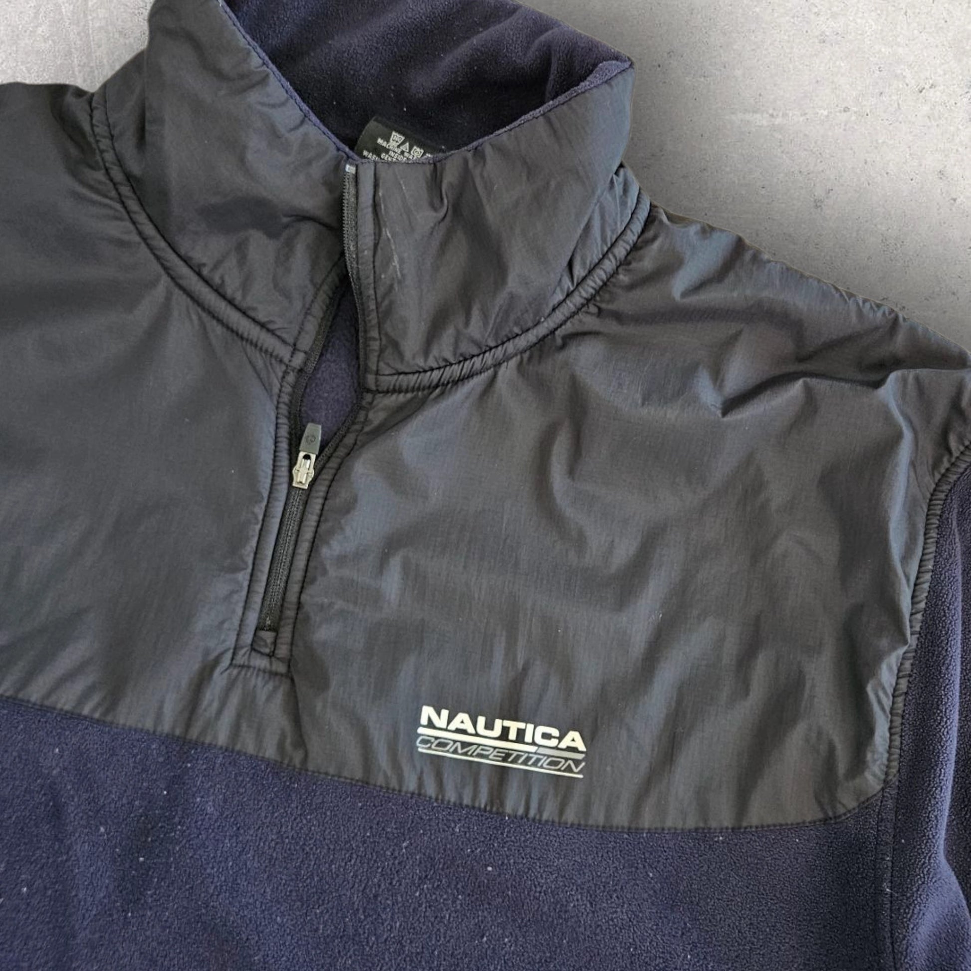 Vintage Nautica Fleece 1/4 Zip - XL פליס וינטג' של נוטיקה עם רבע רוכסן, מידה XL