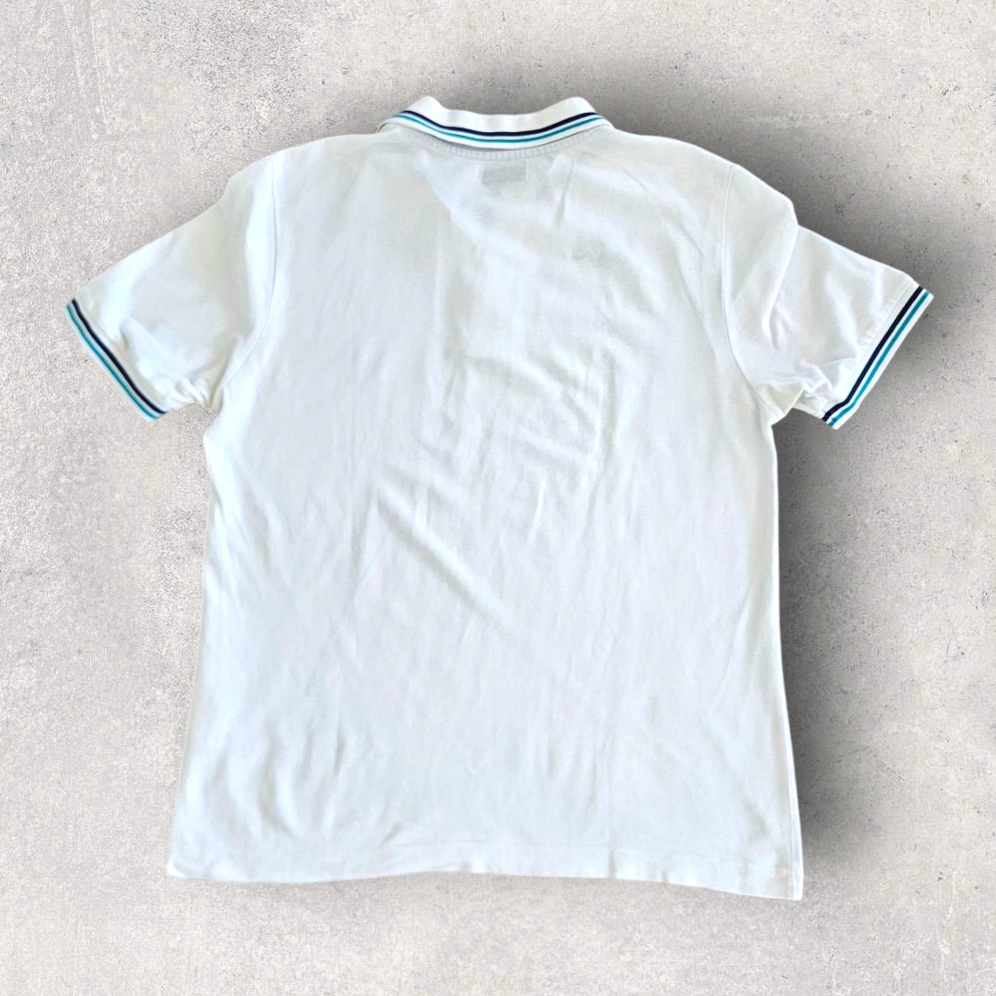 Kappa White Polo Tee - L, חולצת פולו לבנה קאפה