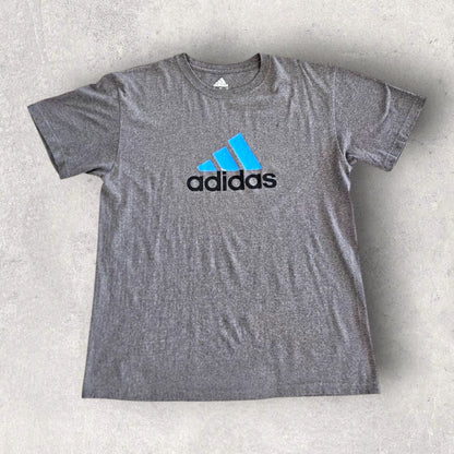 Adidad grey Logo Tshirt - XL חולצת טי אפורה לוגו אדידס וינטג'
