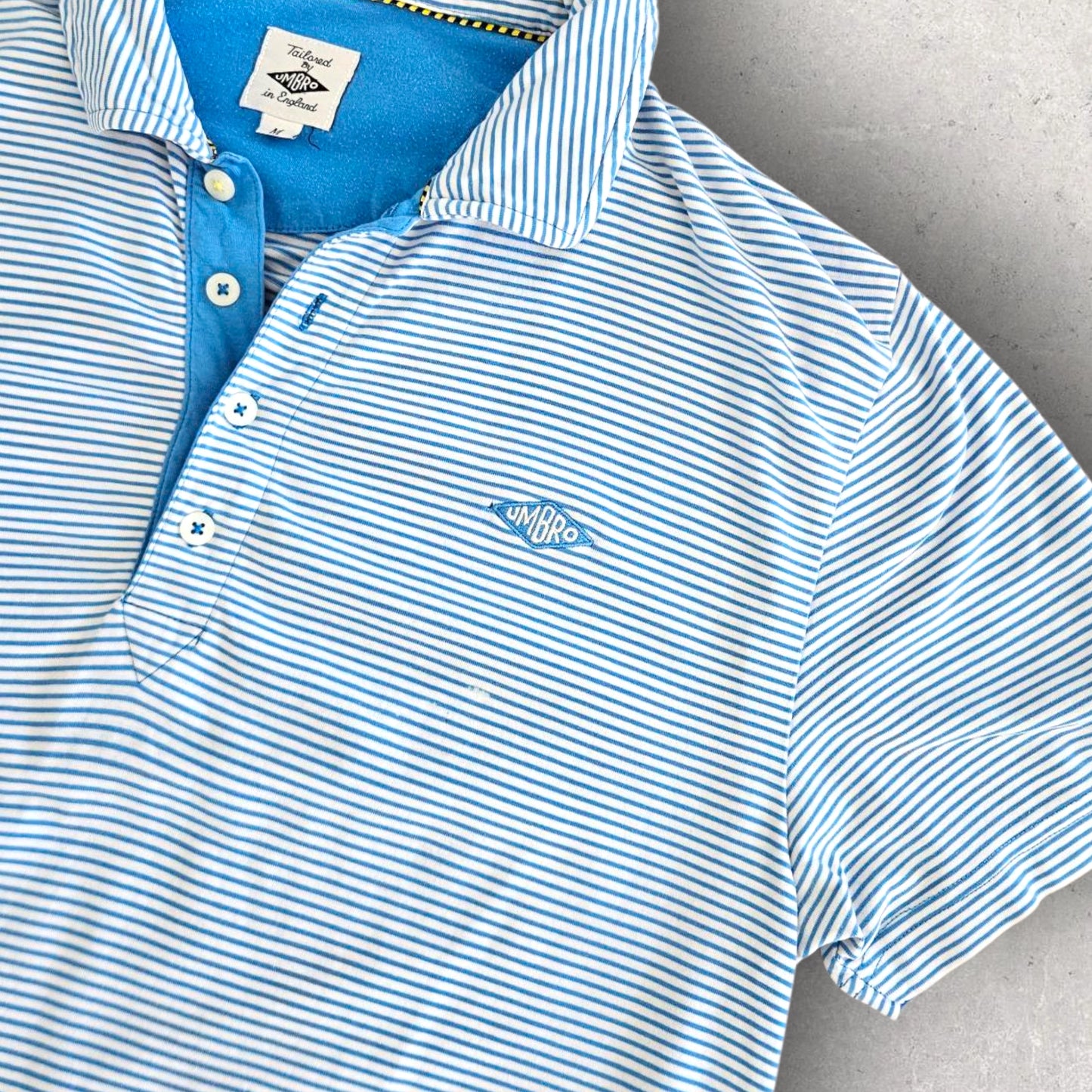Vintage Umbro Stripes Polo - L חולצת פולו וינטג' של אמברו עם פסים, מידה L