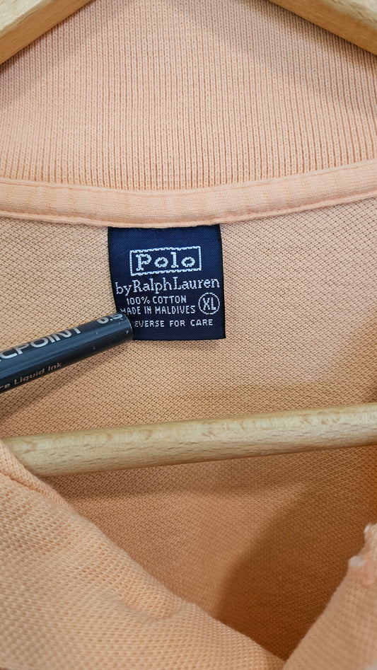Polo Ralph Lauren Orange Polo - XL חולצת פולו כתומה של ראלף לורן, מידה XL ארוכה