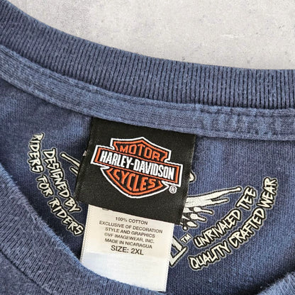 Harley Davidson Graphic Tshirt - XXL - וינטג' מקורי
