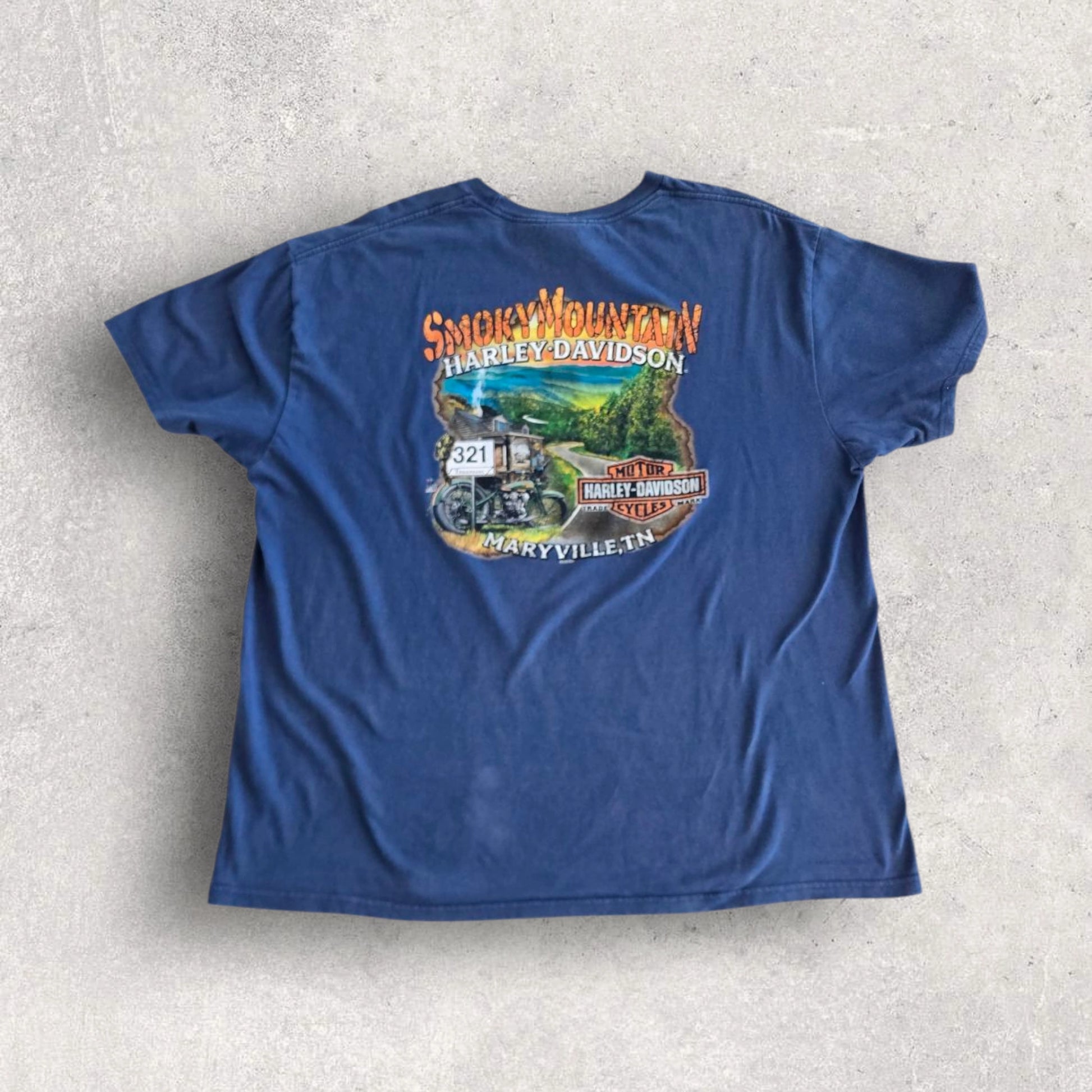 Harley Davidson Graphic Tshirt - XXL - וינטג' מקורי